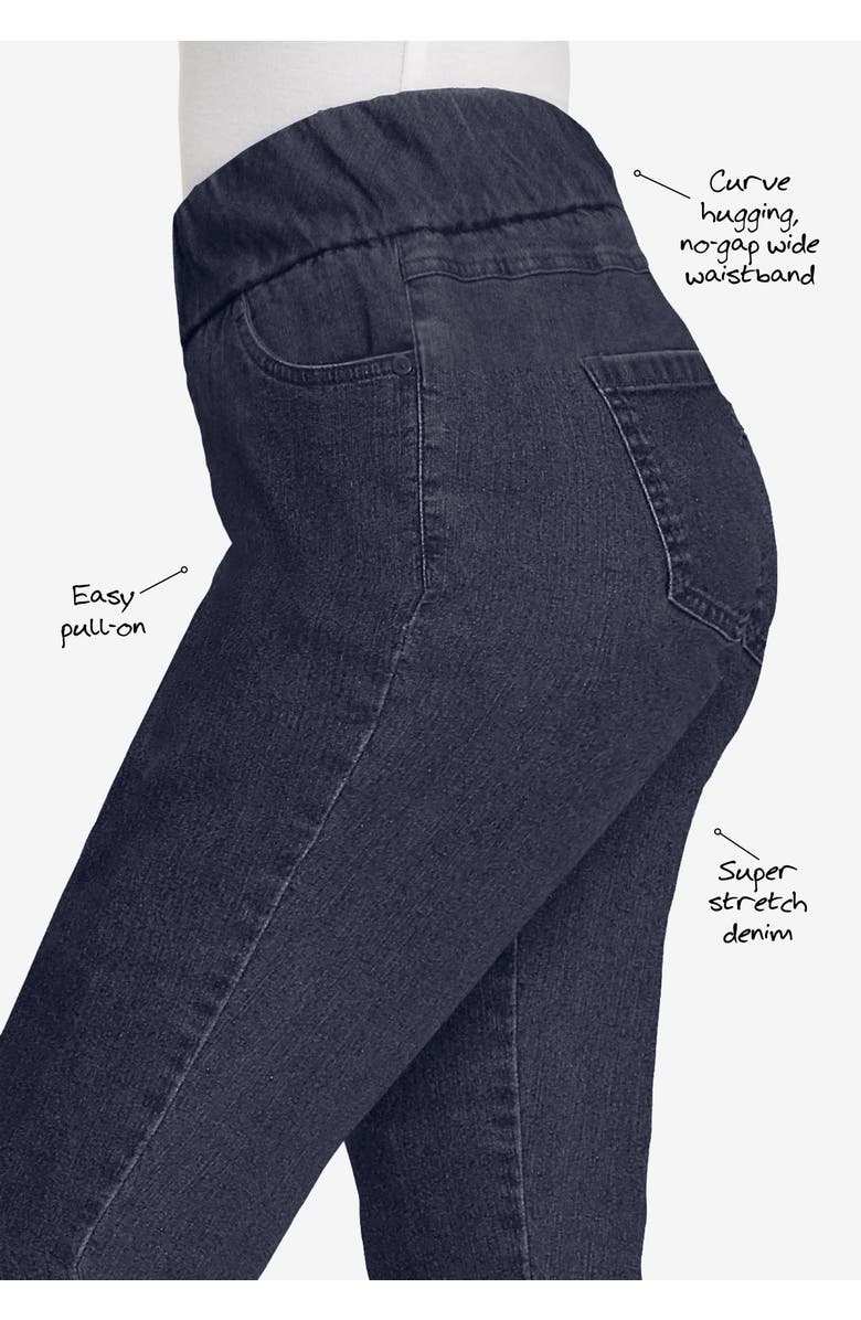 Jessica London Comfort Waist Stretch Denim Bermuda Short, Alternate, color,