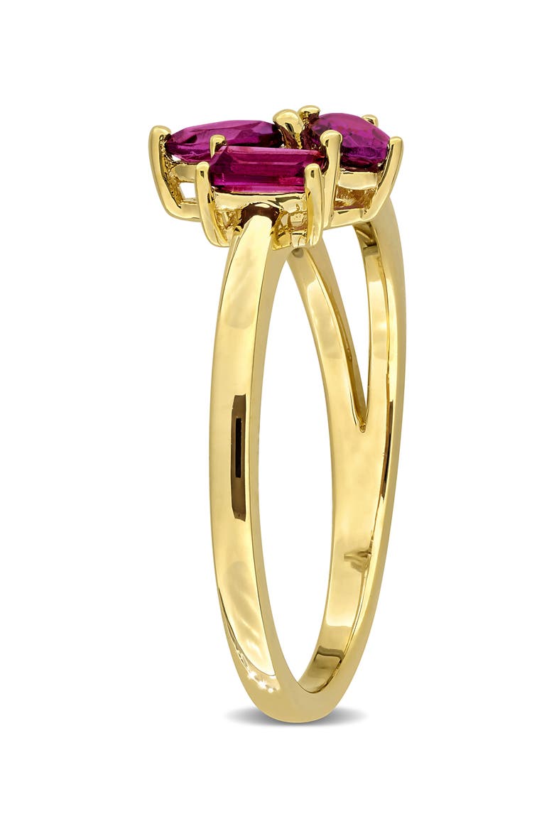 Multiple Cut Rhodolite Cluster Ring, Alternate, color, PINK