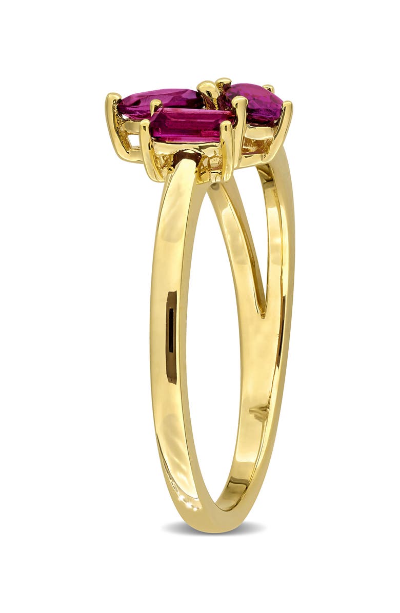 DELMAR Multiple Cut Rhodolite Cluster Ring, Alternate, color, Pink