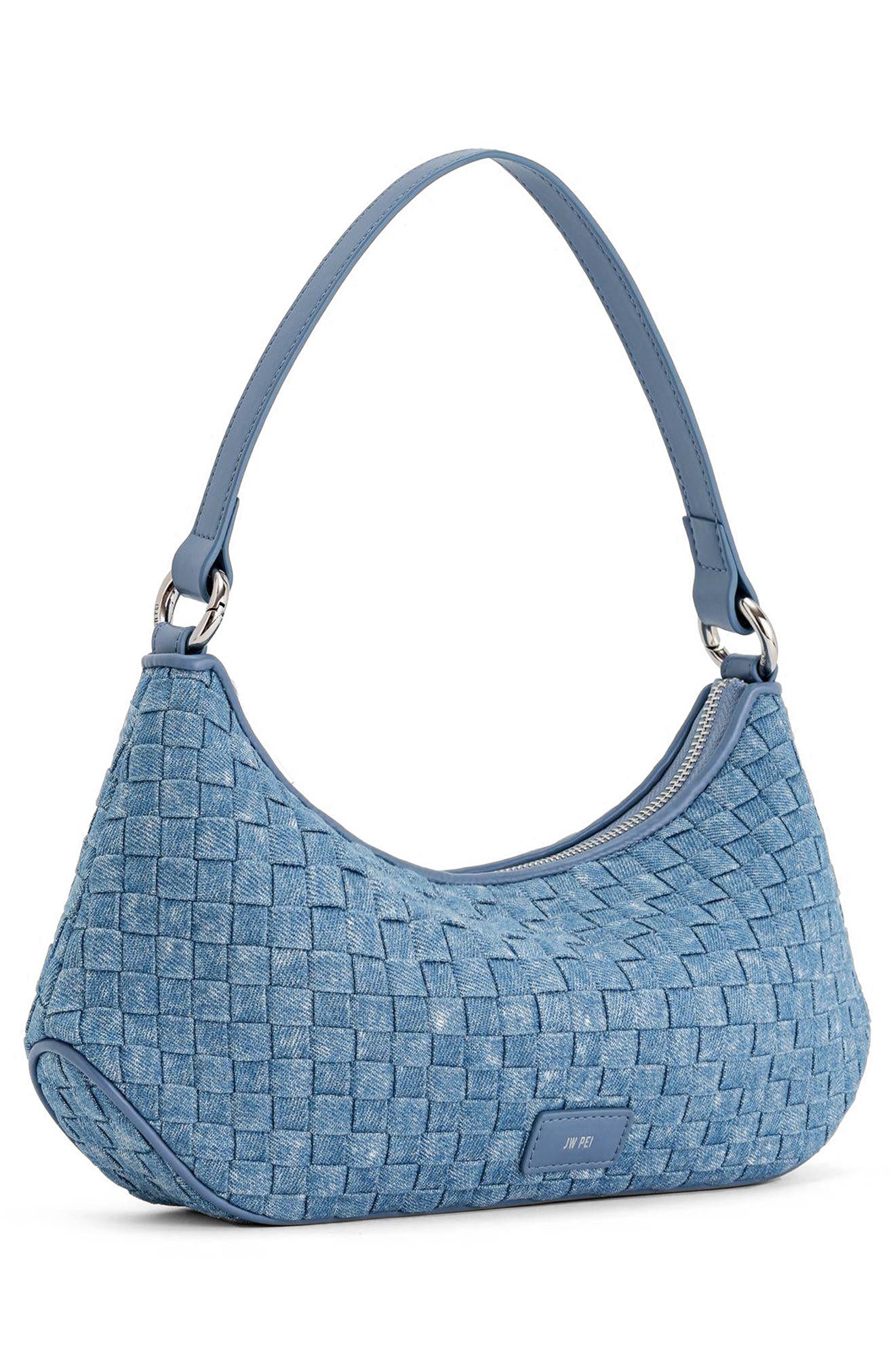 JW PEI Lily Woven Denim Shoulder Bag, Alternate, color, 