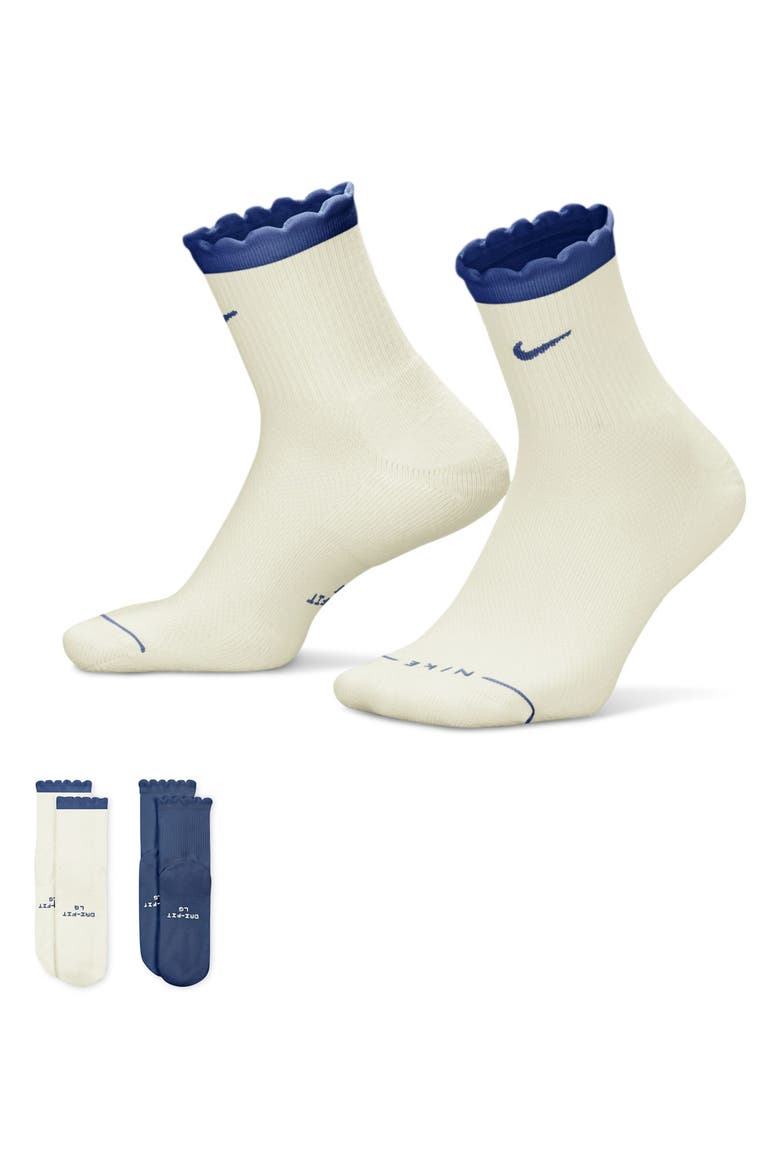 Everyday Elevated Assorted 2-Pack Dri-FIT Cotton Blend Crew Socks, Alternate, color, IVORY MULTI