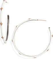 Armenta New World 14k Gold & Enamel Hoop Earrings