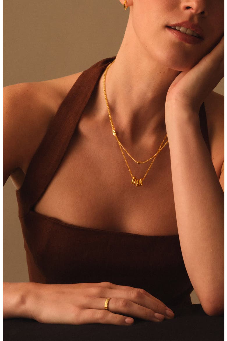 Laia Necklace, Alternate, color, Gold