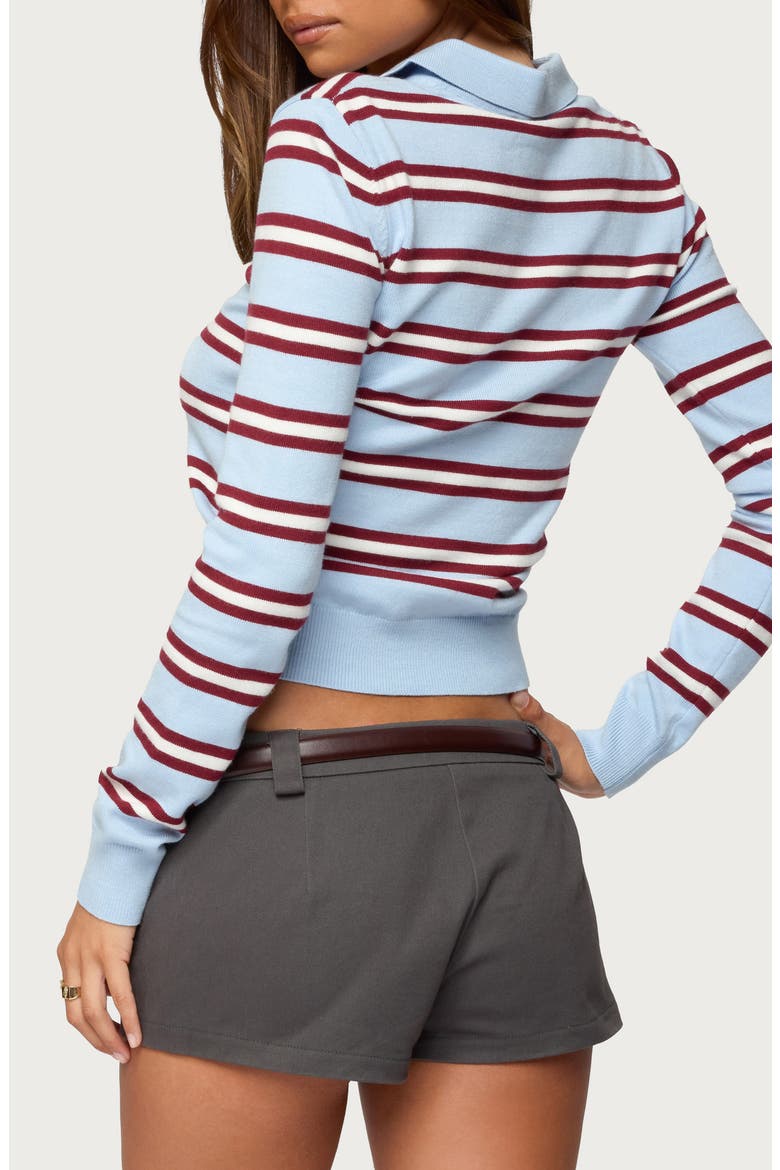 Brayden Stripe Polo Sweater, Alternate, color, LIGHT-BLUE