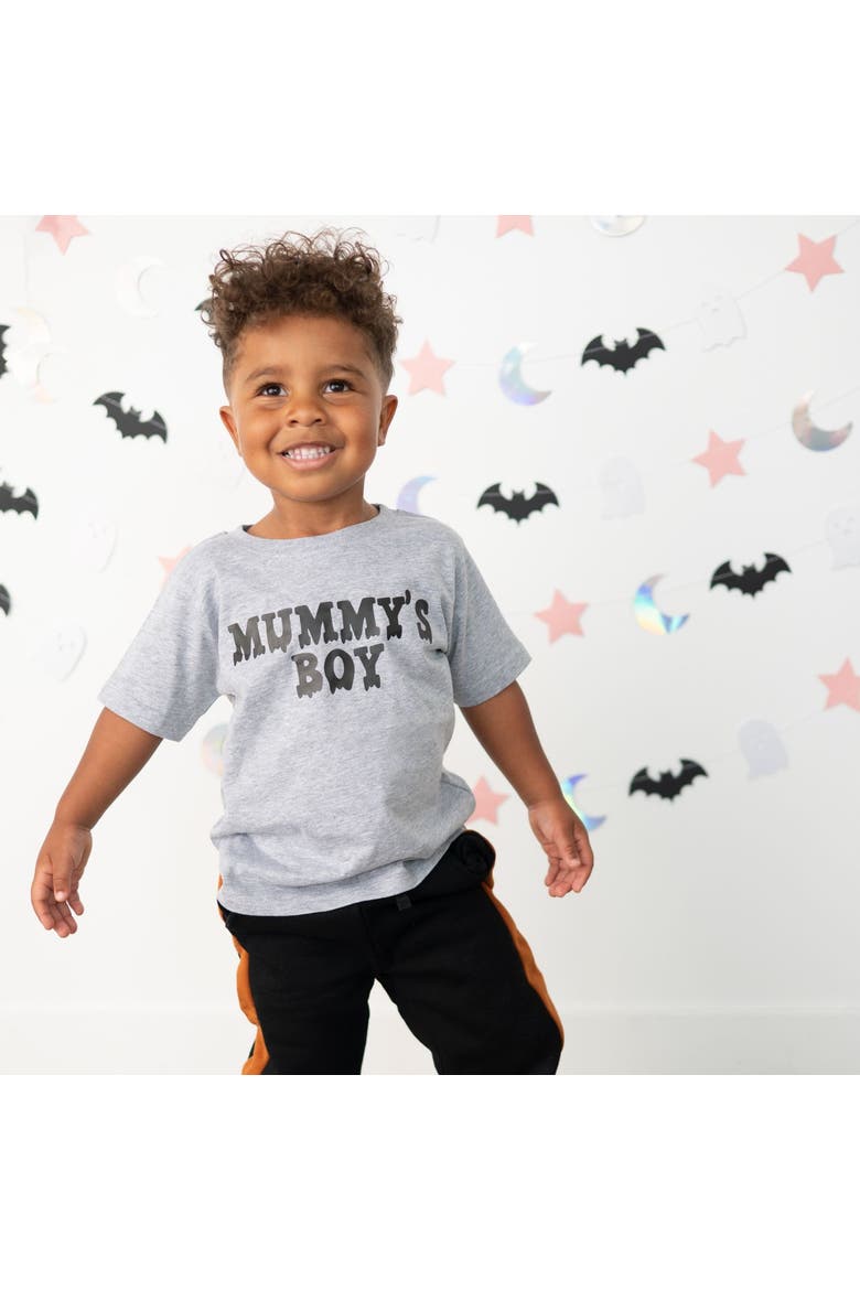 Mummy's Boy Halloween Short Sleeve T-Shirt, Alternate, color, Heather Grey