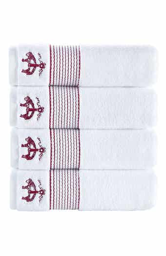 4-Piece Robe Stripe Cotton Towel Set
