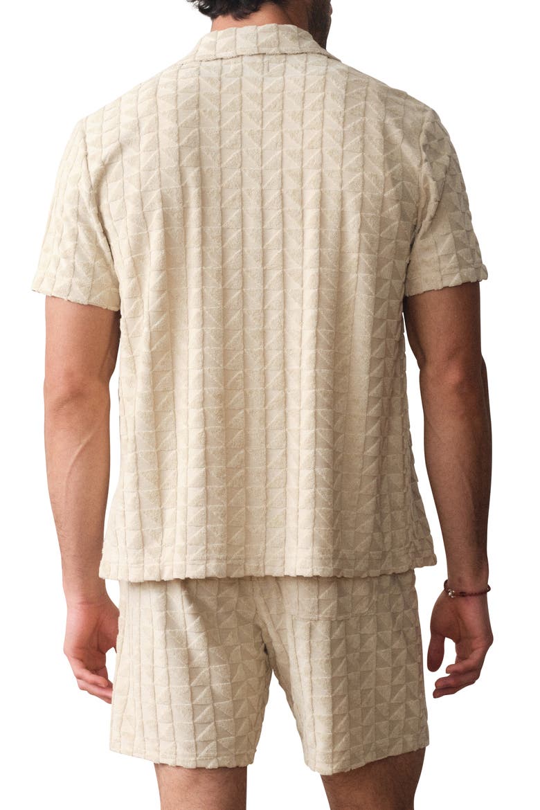 Leo Terry Button-Up Camp Shirt, Alternate, color, NATURAL GEO