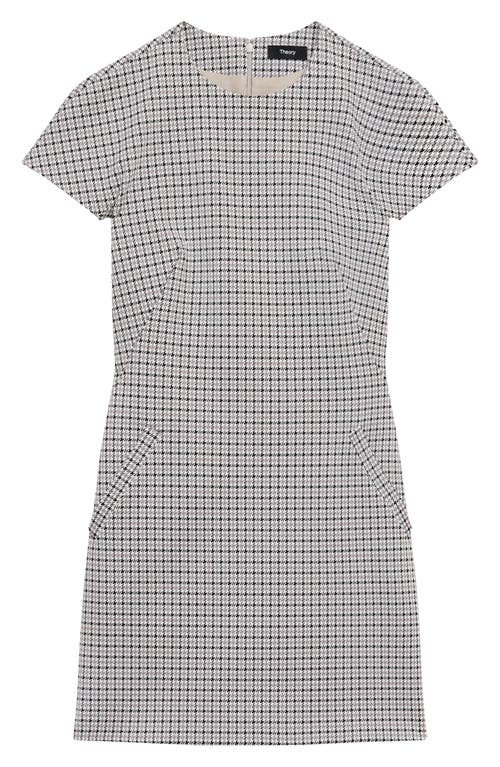 Theory Houndstooth Minidress In Cinder Multi