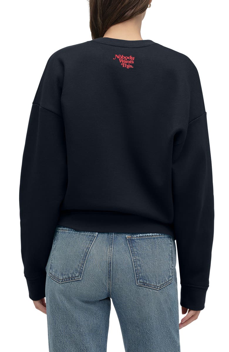 Favorite Daughter x 'Nobody Wants This' Loser Sibling Cotton Blend Sweatshirt, Alternate, color, Navy