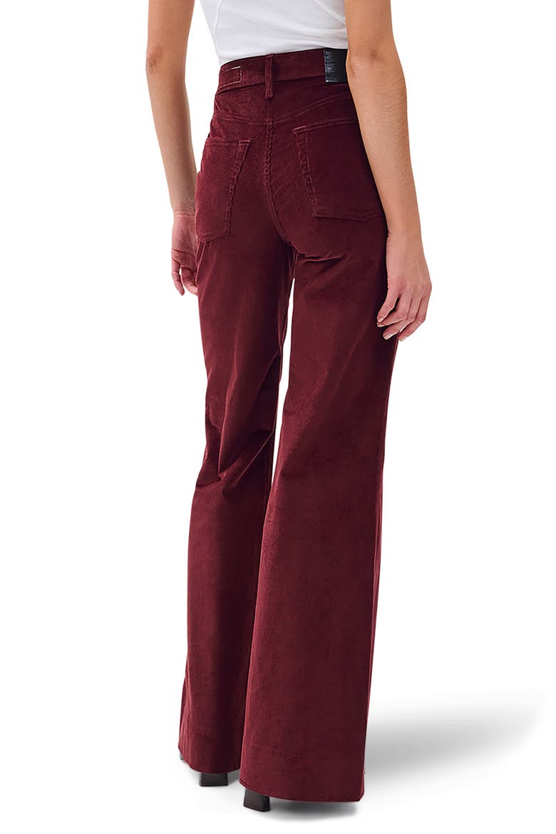 Skylar High Waist Corduroy Flare Pants, Alternate, color, BRGDY