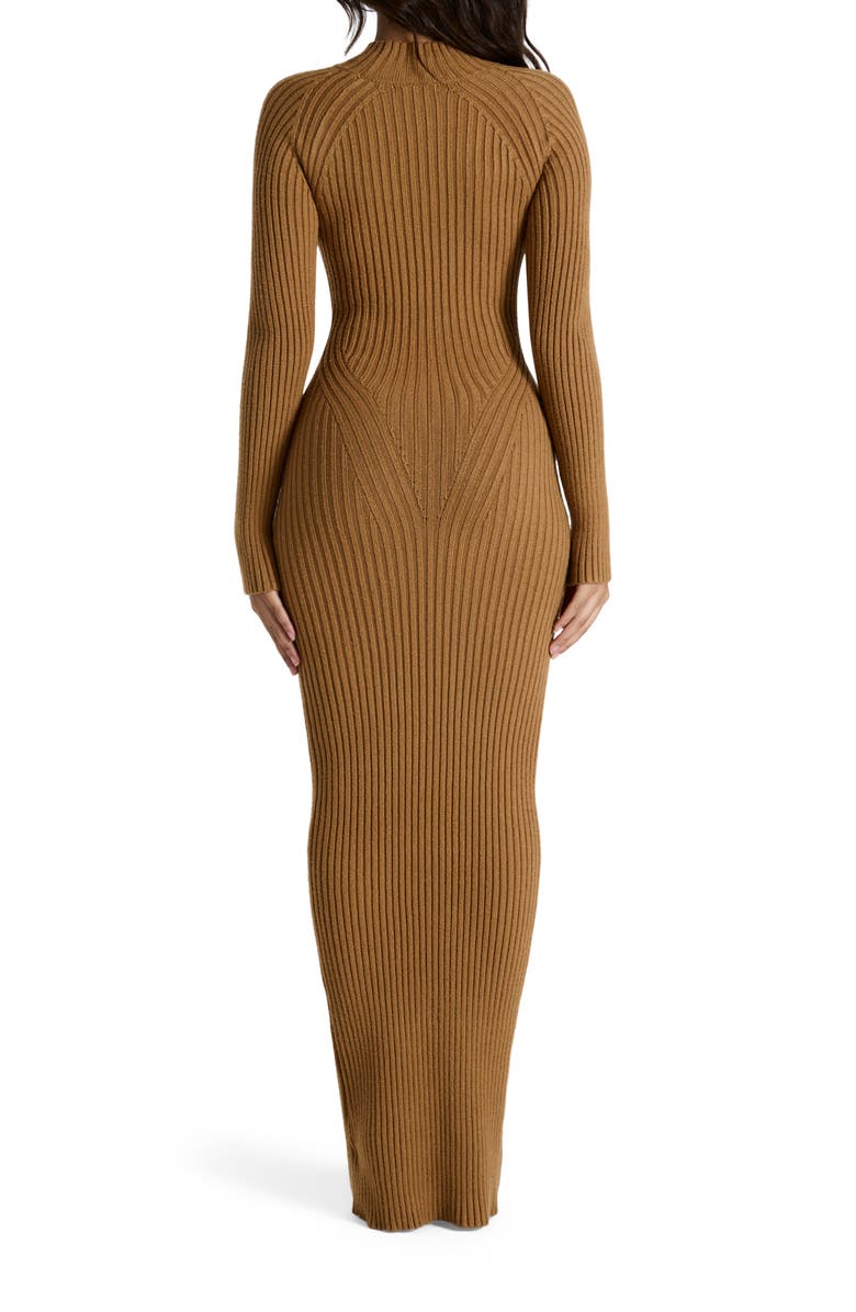 Naked Wardrobe Long Sleeve Body-Con Maxi Dress, Alternate, color, 