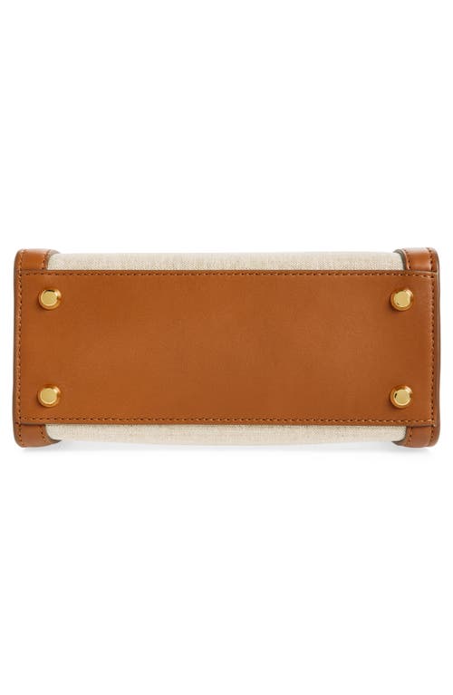 VERONICA BEARD VERONICA BEARD MINI DASH CANVAS & LEATHER TOP HANDLE BAG