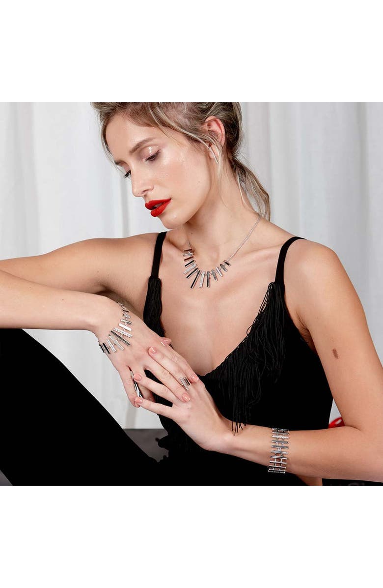 Lucy Quartermaine Key Necklace, Alternate, color, Sterling Silver