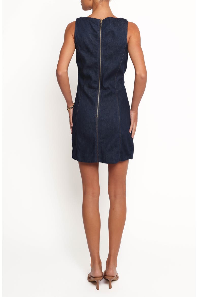 Calyx Sleeveless Denim Minidress, Alternate, color, DARK DENIM