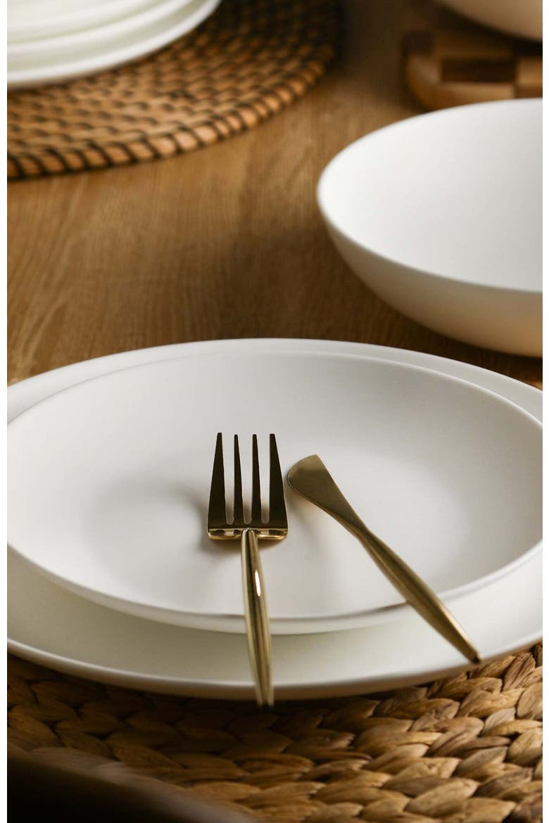 Taglio Bone China 12-Piece Dinnerware Set, Alternate, color, Matte White