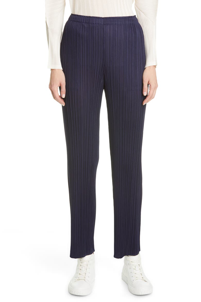 New Colorful Basics 3 Pleated Crop Pants, Main, color, 75 NAVY