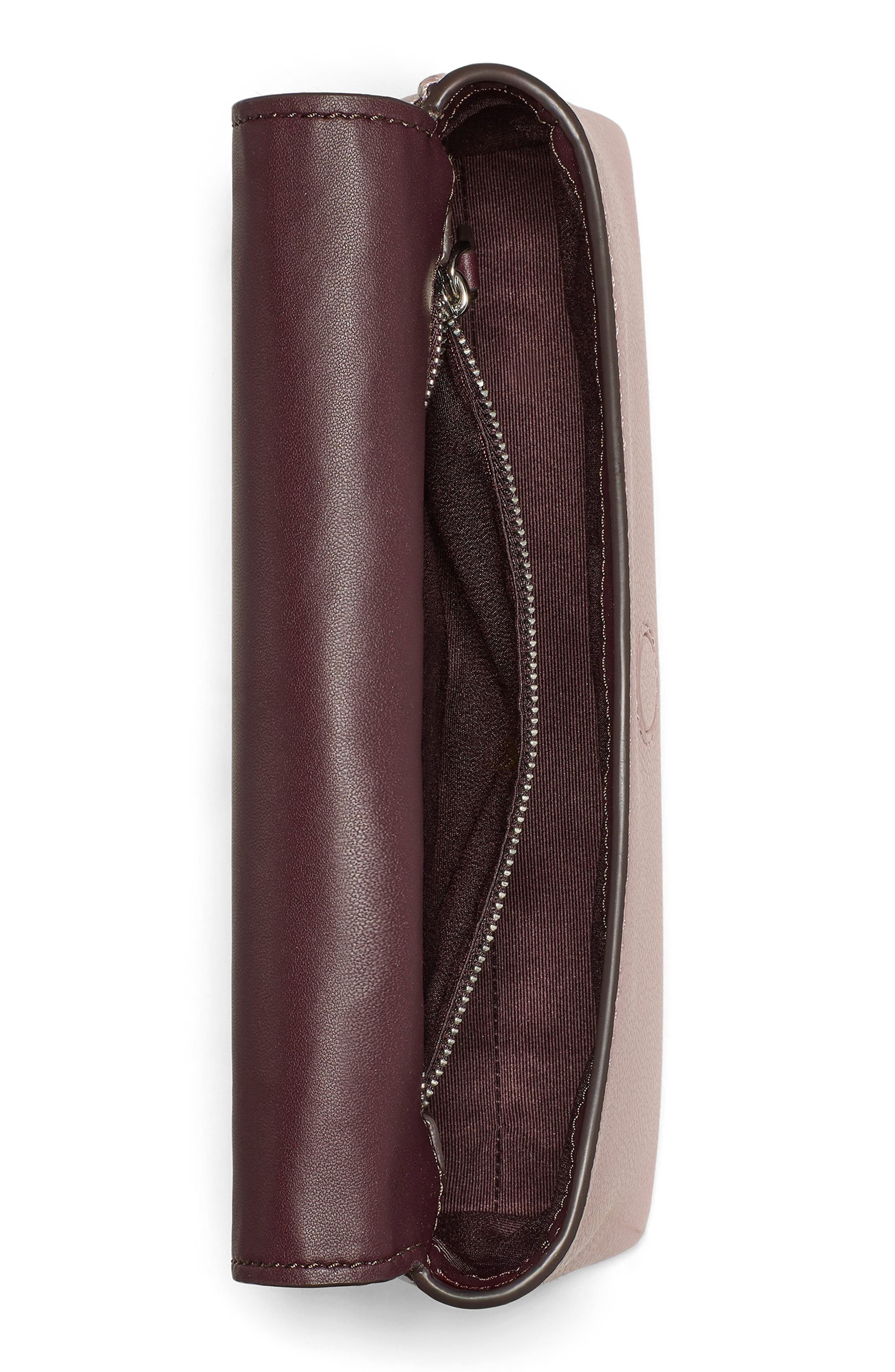 Loop Calf Hair Mixed Material Shoulder Bag, Alternate, color, BLACKBERRY JAM MULTI