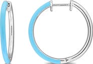 DELMAR Enamel Hoop Earrings
