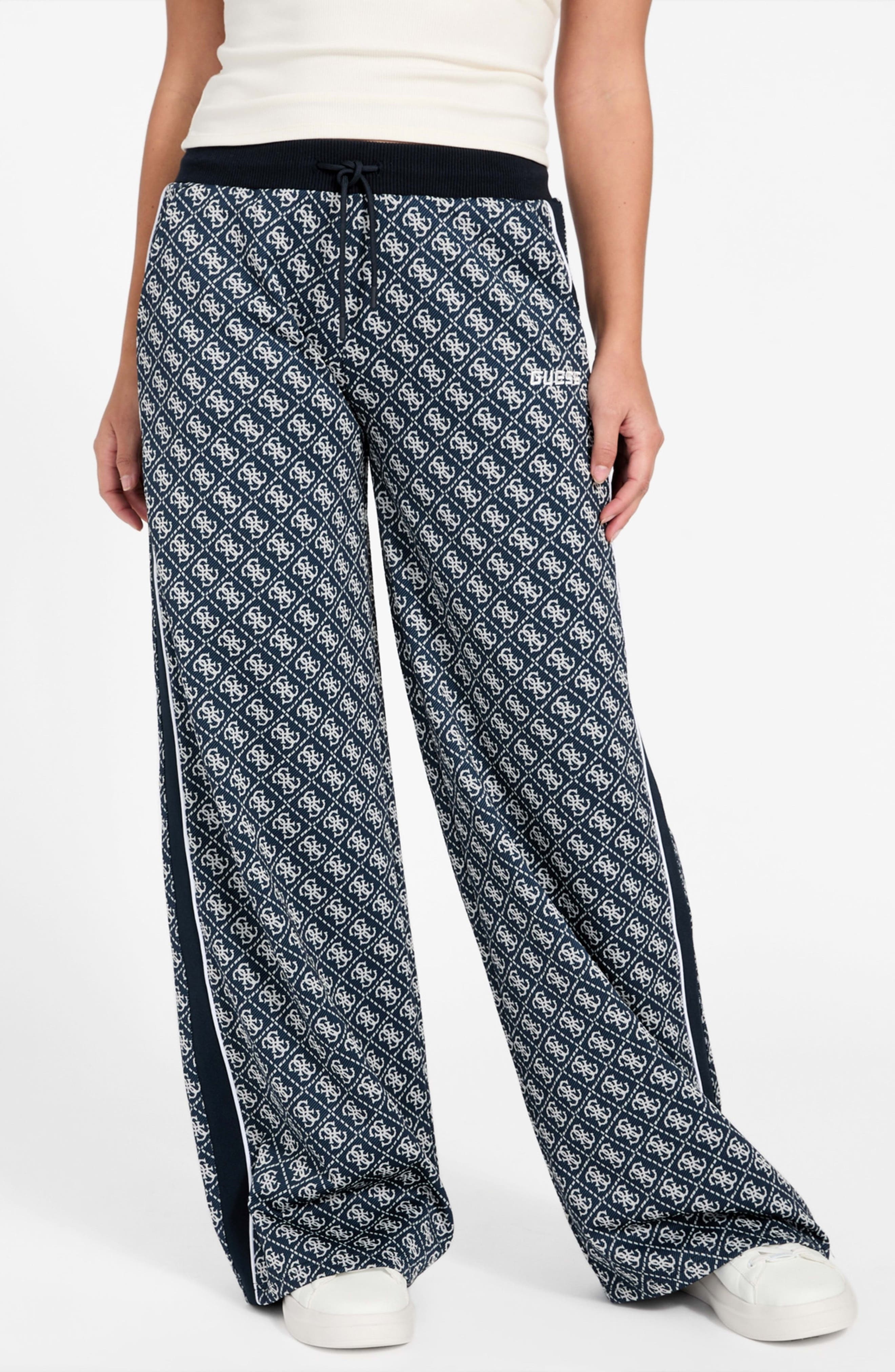 4G Logo Straight Leg Drawstring Pants