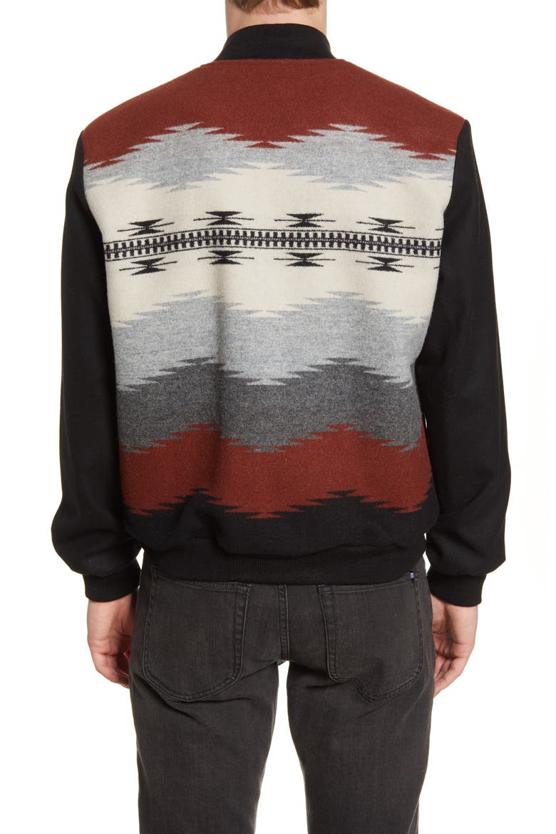 The Gorge Wool Blend Bomber Jacket, Alternate, color, MESA DAWN