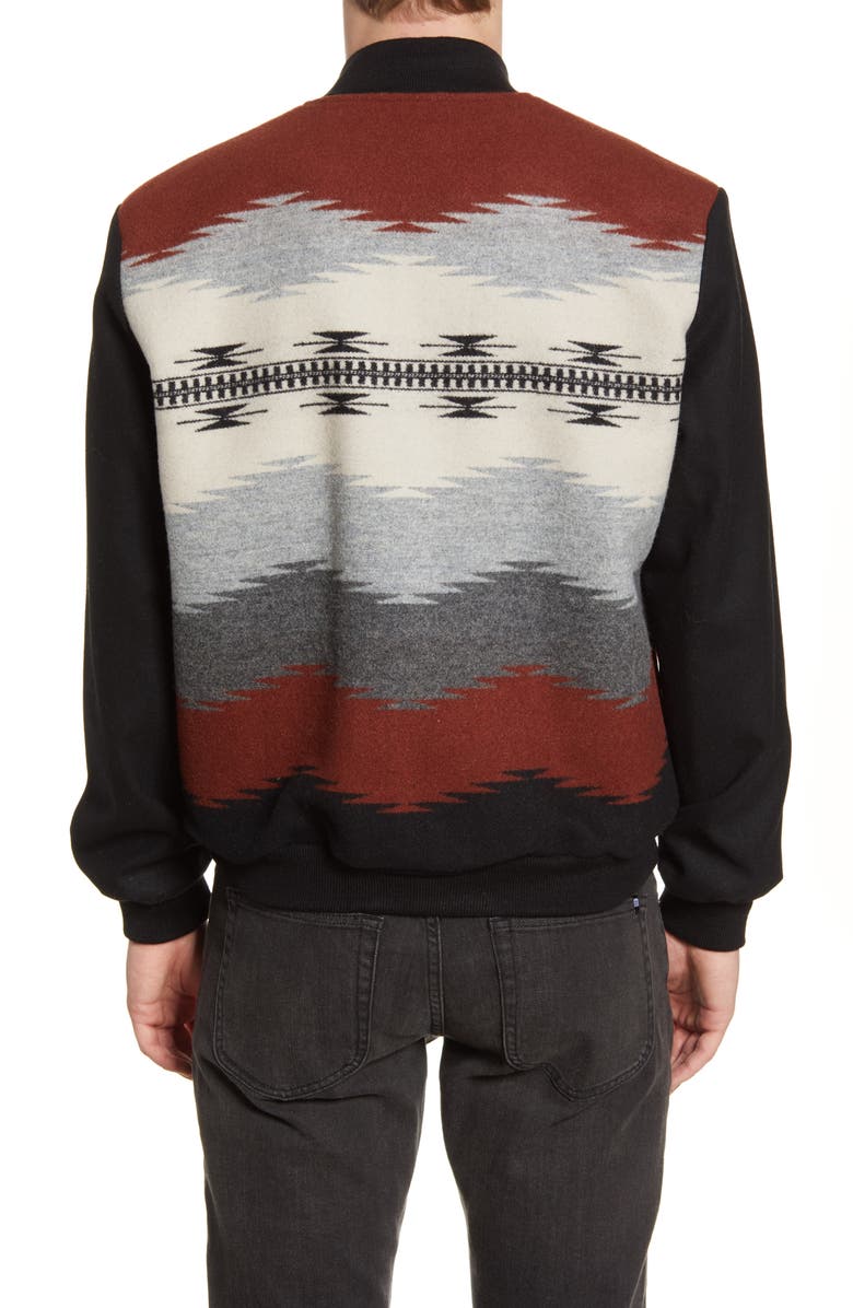 Pendleton The Gorge Wool Blend Bomber Jacket, Alternate, color, 