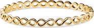 DEVATA Infinity Bangle Bracelet in Gold Plated Sterling Silver