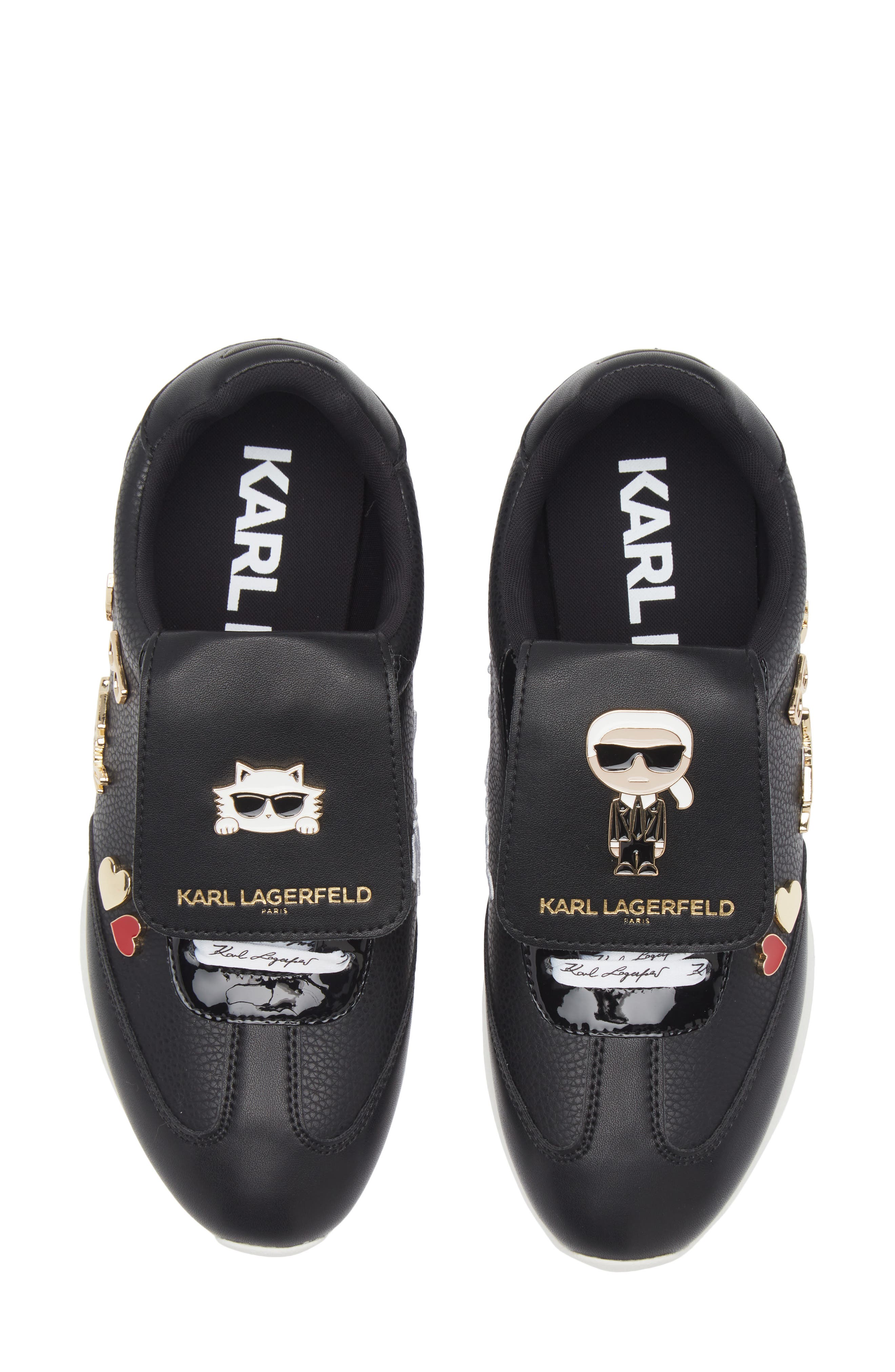 KARL LAGERFELD PARIS Margey Sneaker, Alternate, color, Black
