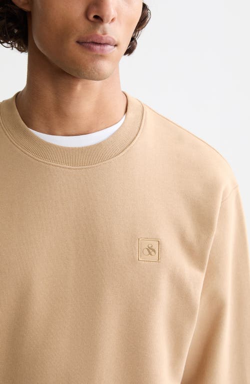 Scotch & Soda Seasonal Core Crewneck Sweatshirt In Brown
