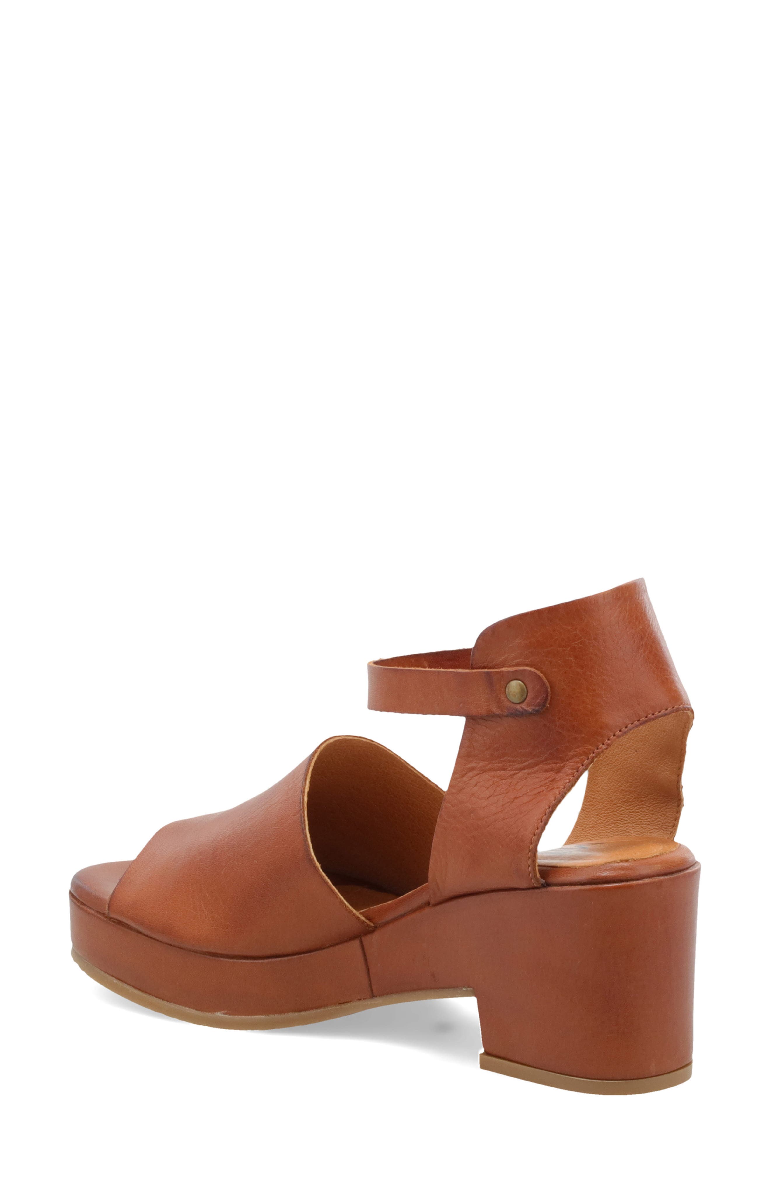 Gia Platform Sandal, Alternate, color, BRANDY LEATHER