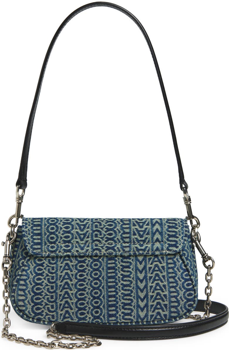 Marc Jacobs The Monogram Sun-Faded Denim Clover Shoulder Bag, Alternate, color,