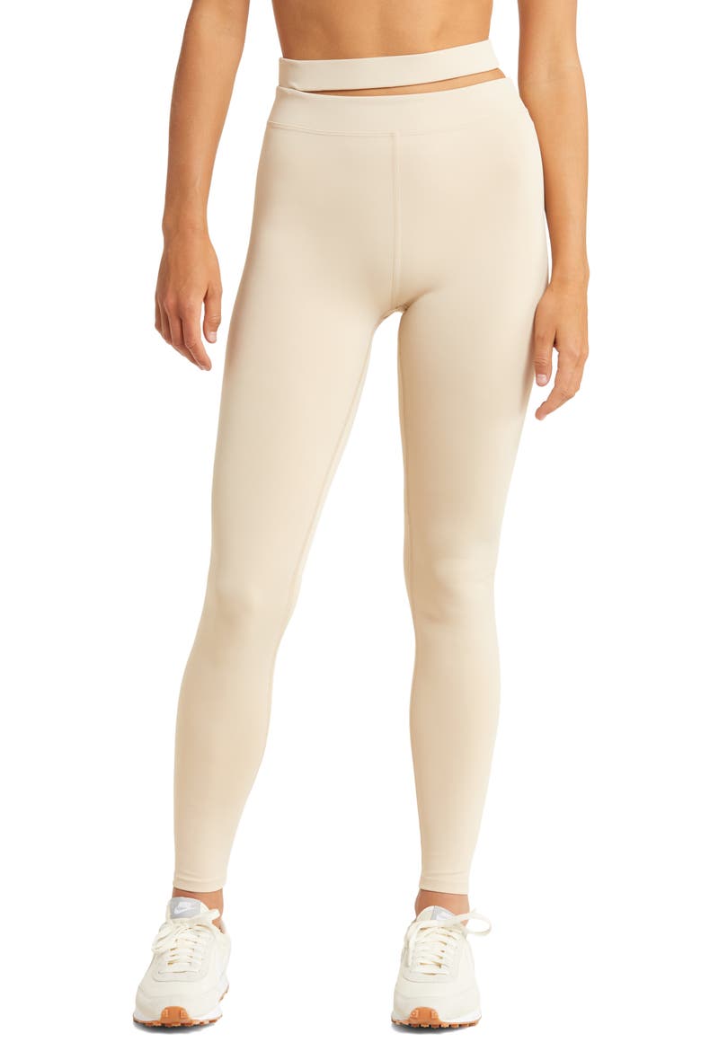 Airlift All Access High Waist Leggings, Main, color, MACADAMIA