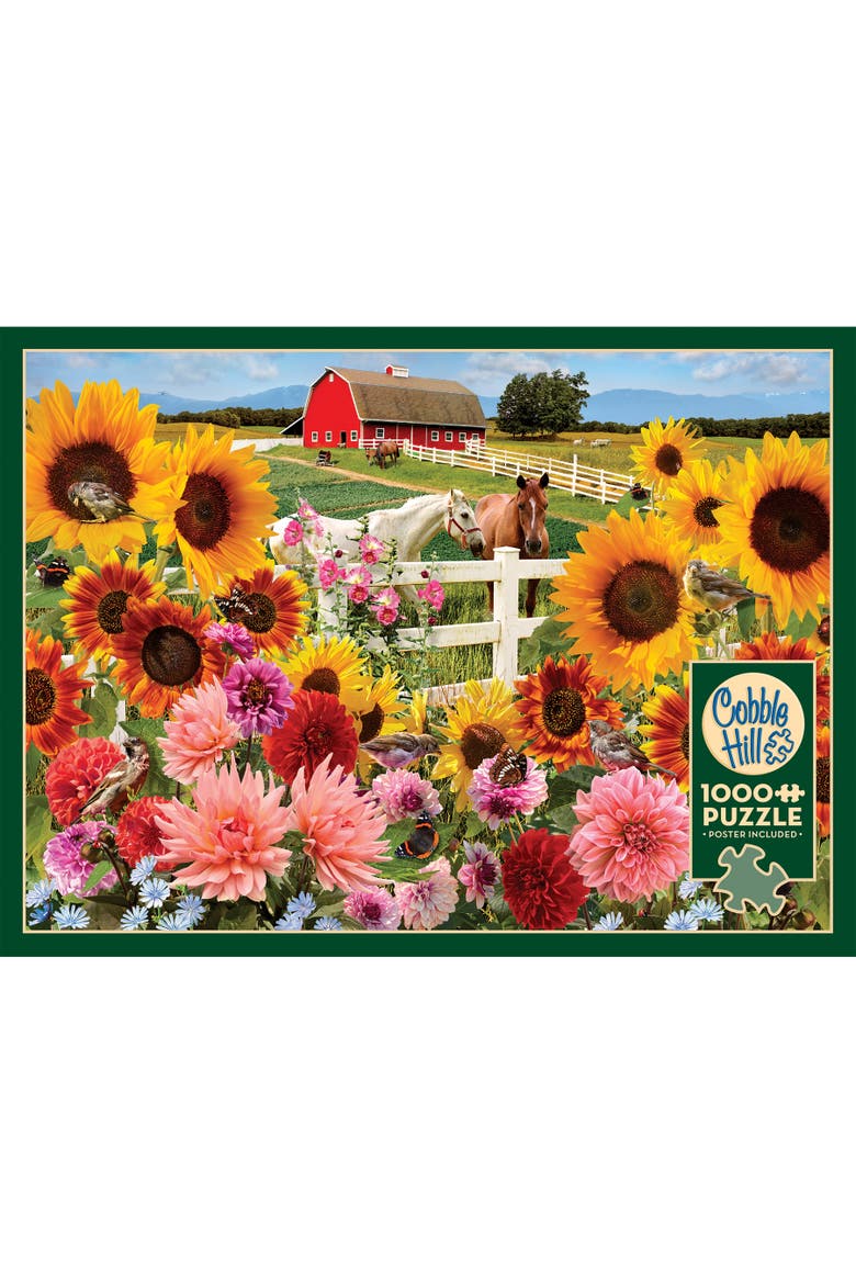 Sunflower Farm 1000 Piece Puzzle, Alternate, color, Multicolored