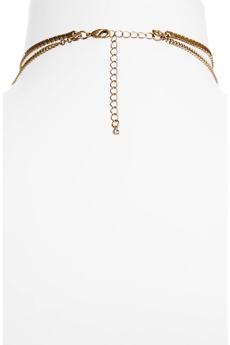 Stone Ladder Lariat Necklace, Alternate, color, CORAL MULTI- GOLD