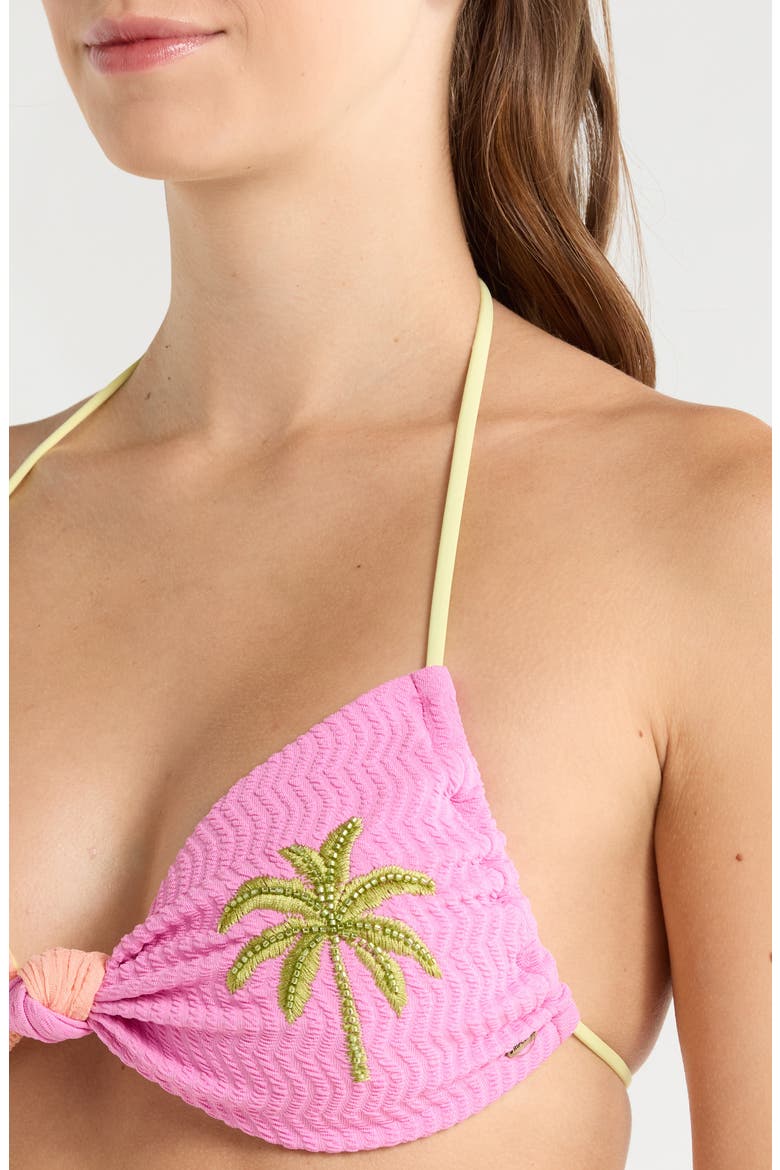 Topanga Textured Bikini Top, Alternate, color, PINK MULTI