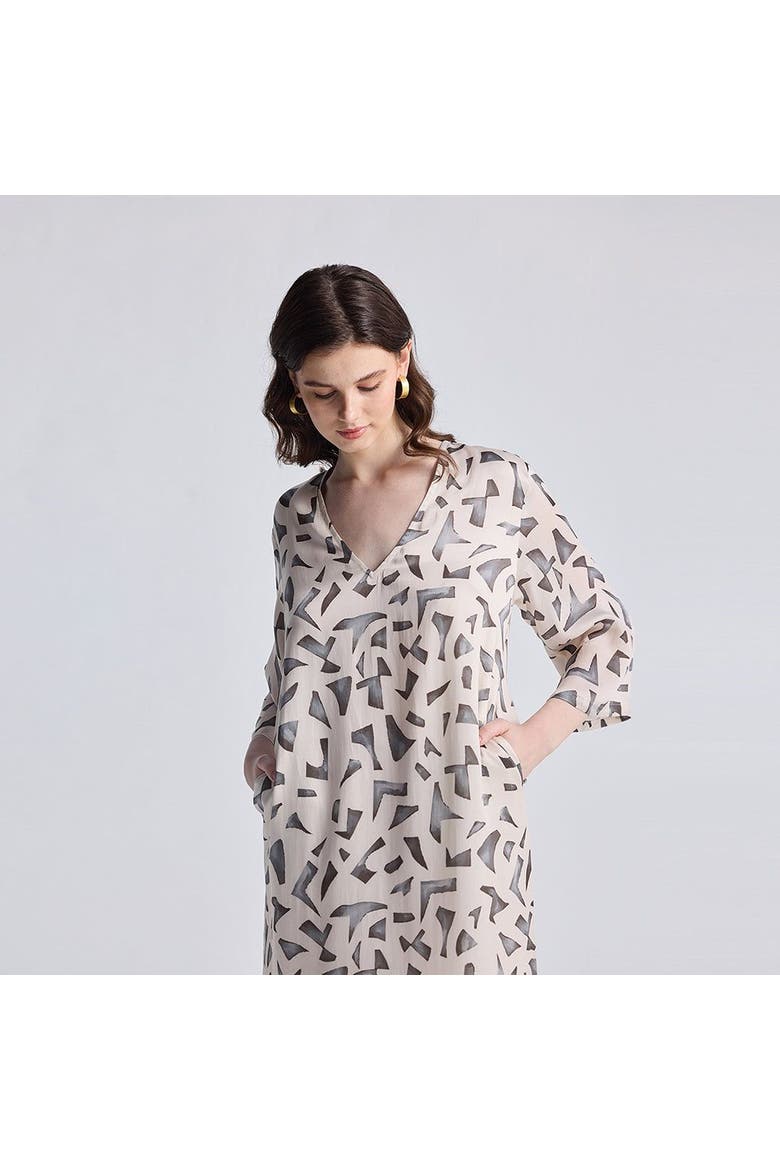 Maxi Dress with Side Slits, Alternate, color, Mosaic