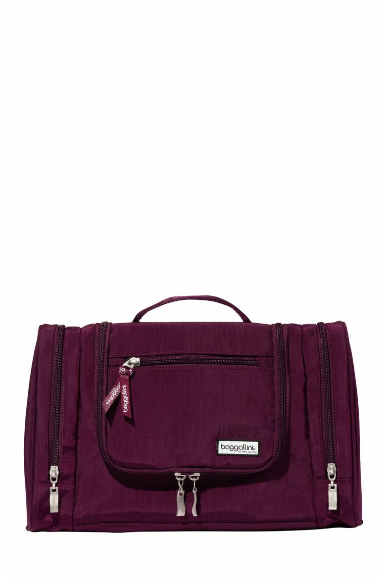 Travel Toiletry Kit Cosmetic Bag, Main, color, Mulberry