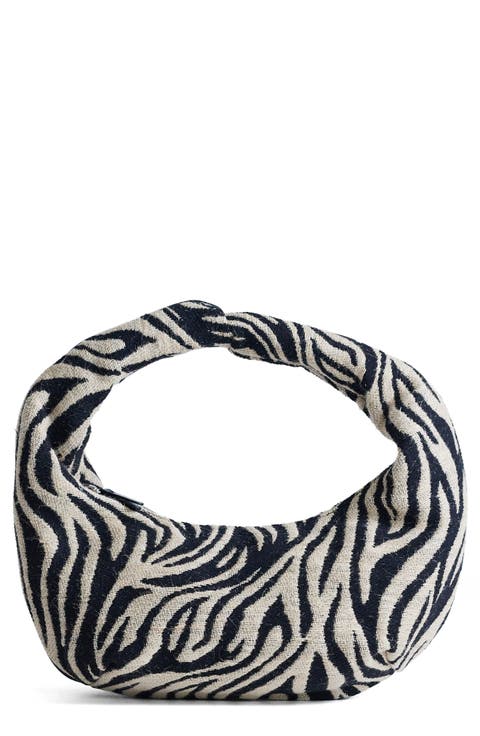 Giane Zebra Print Canvas Bag