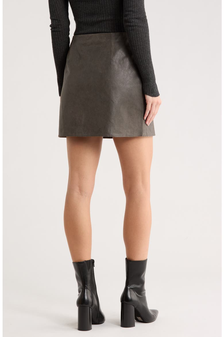 Alma Leather Miniskirt, Alternate, color, DISTRESSED LEATHER