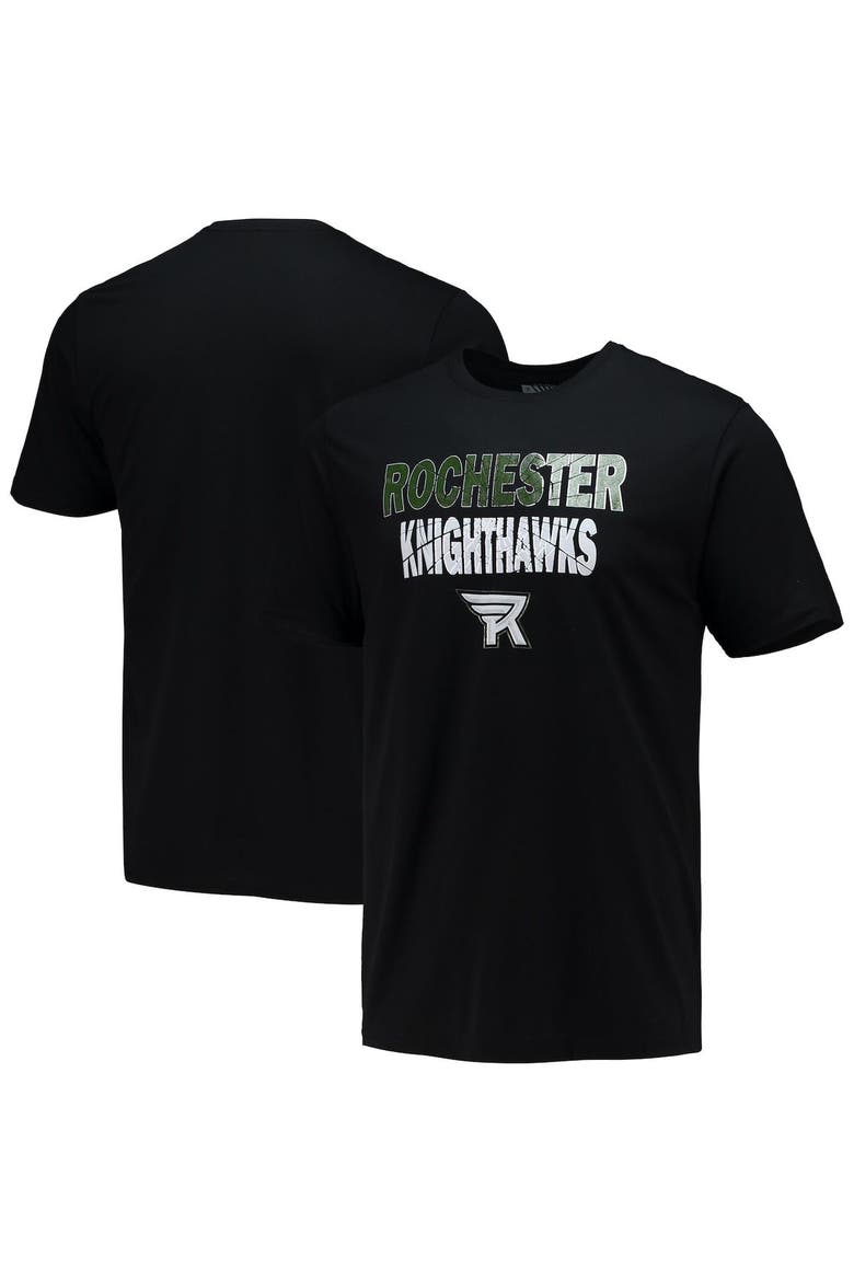 Men's Levelwear Black Rochester Knighthawks Team Logo Thrive T-Shirt, Main, color, Black