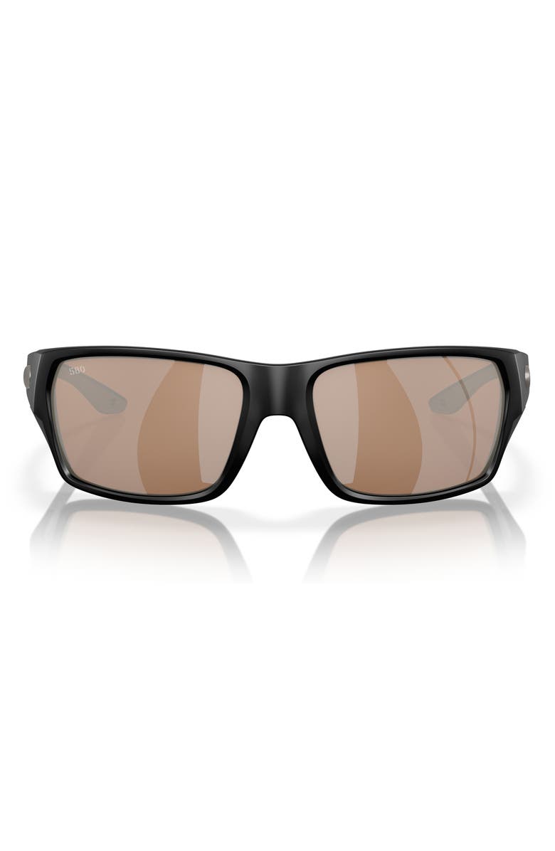 Costa Del Mar Tailfin 57mm Polarized Rectangular Sunglasses, Main, color, Copper