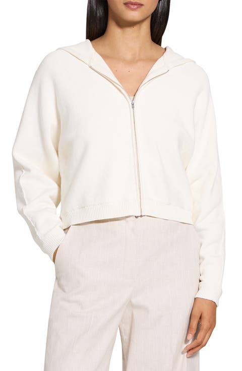 Cotton Blend Zip-Up Hoodie