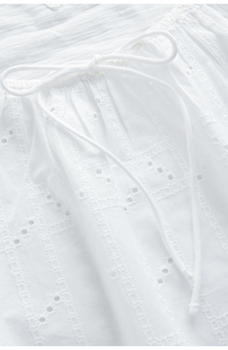 NEXT Broderie Boho Short Sleeve Rickrack Cotton Top, Alternate, color,