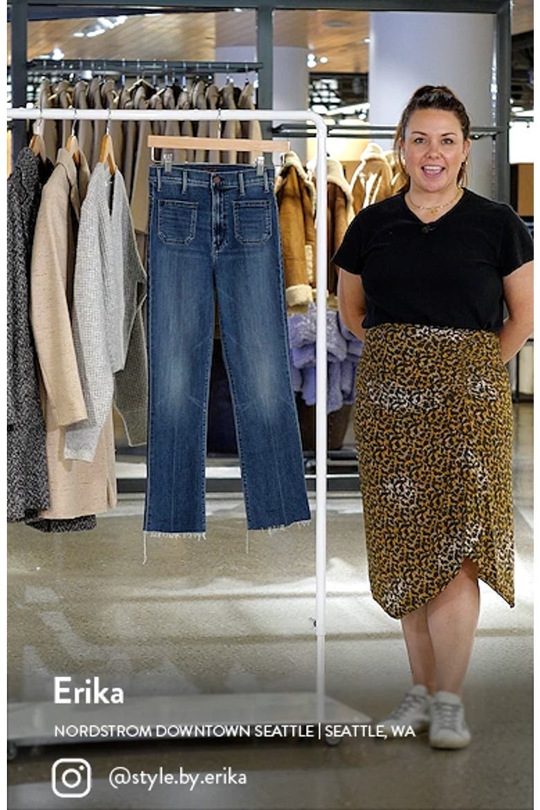 The Hustler Patch Pocket High Waist Ankle Flare Jeans video