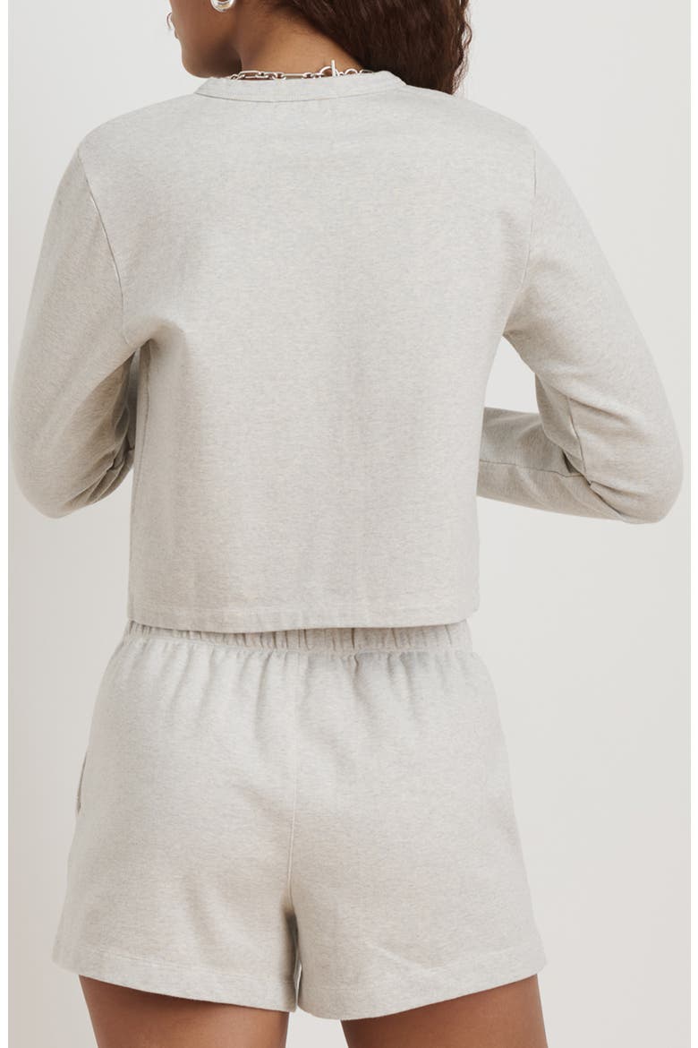 Coco Sport Stretch Cotton Cardigan, Alternate, color, HEATHER GREY