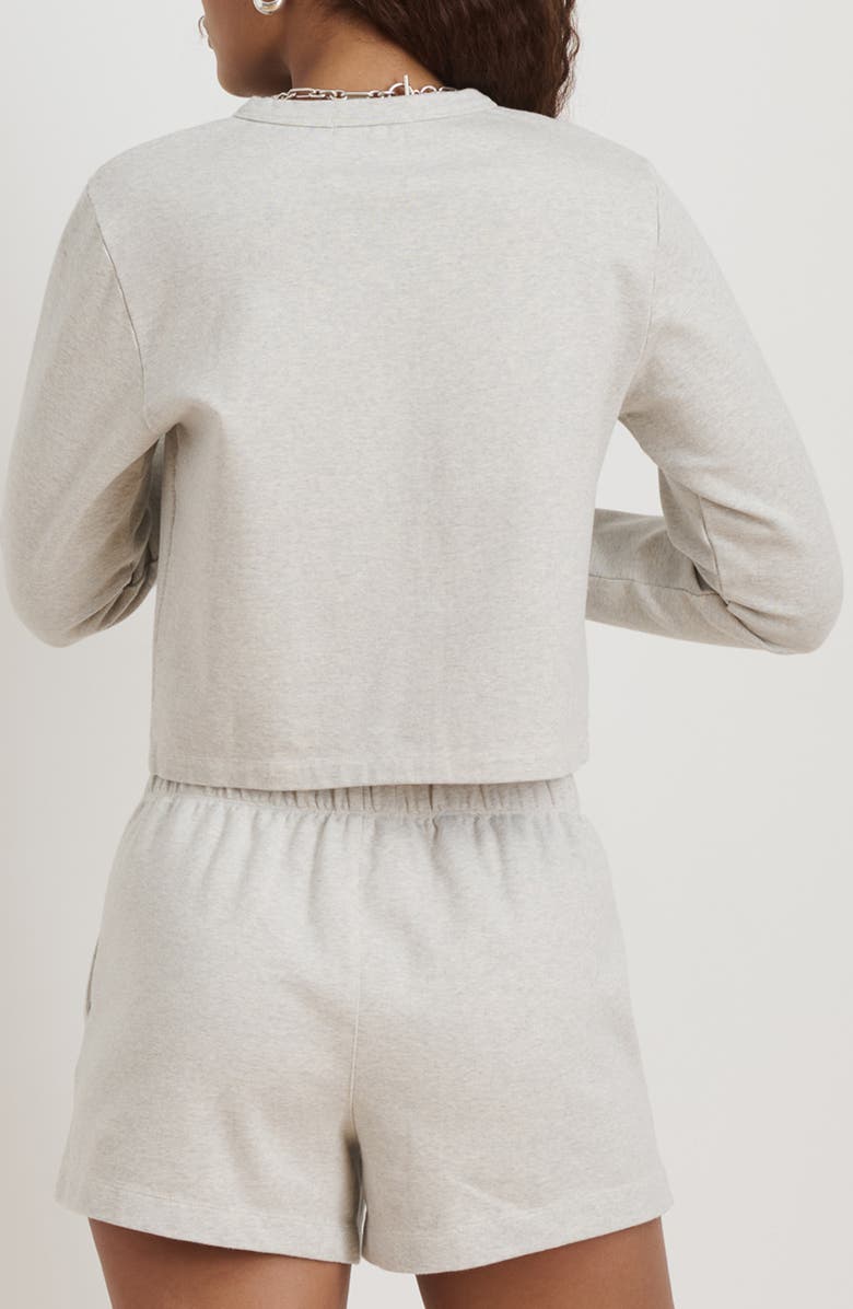 Alex Mill Coco Sport Stretch Cotton Cardigan, Alternate, color, Heather Grey