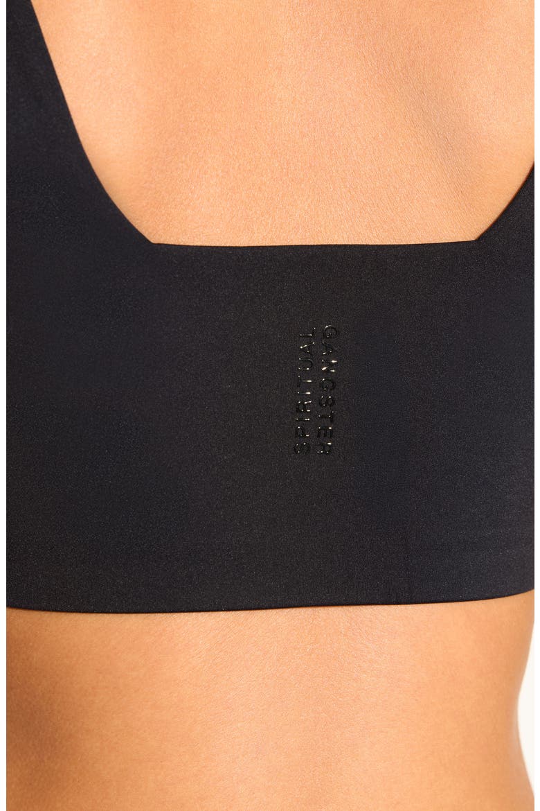 Ezra Longline Sports Bra, Alternate, color, BLACK
