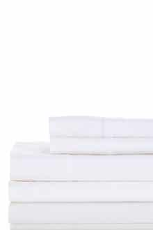 MELANGE HOME Linen Self Hem Sheet 4-Piece Set