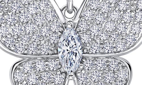 Lafonn Pavé Simulated Diamond Butterfly Drop Earrings In Metallic