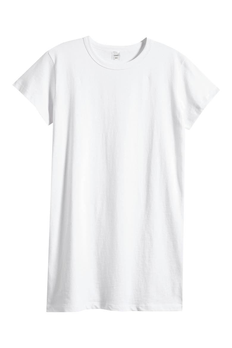 Margo Short Sleeve T-Shirt Dress, Main, color, WHITE