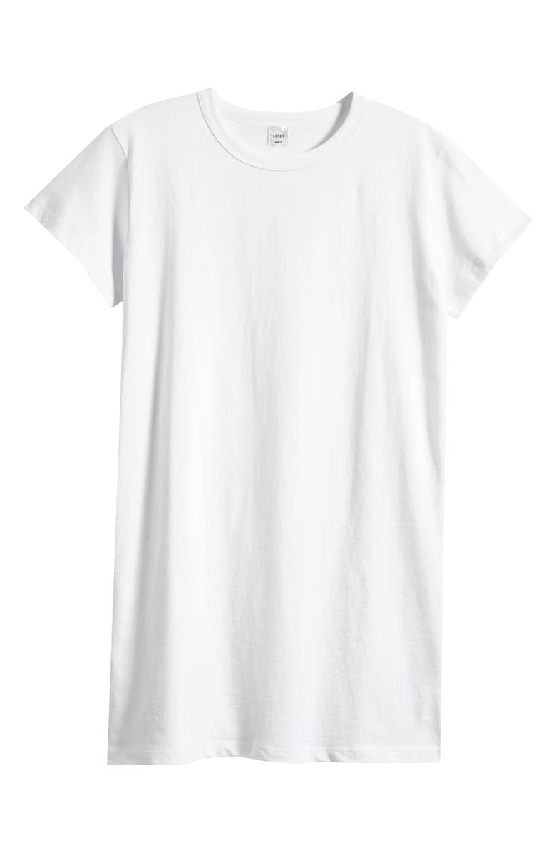 LESET Margo Short Sleeve T-Shirt Dress, Main, color, White